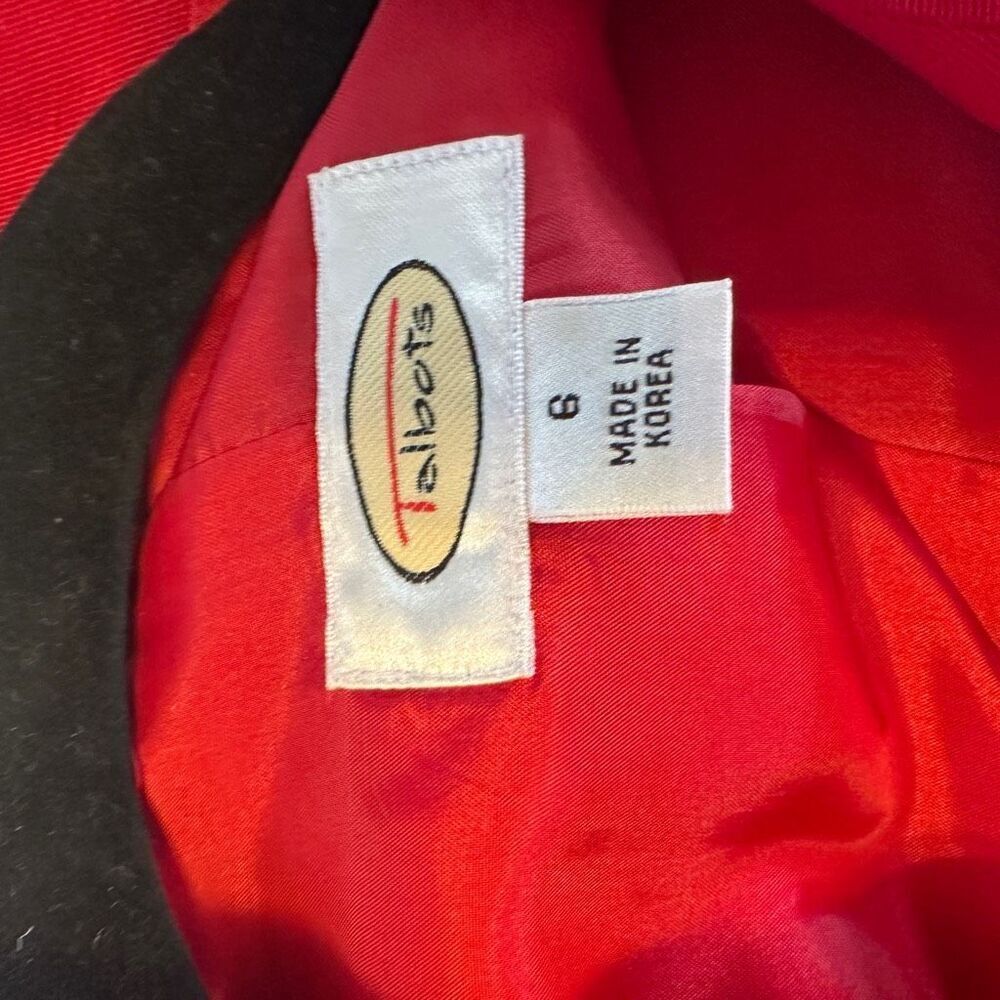 Talbots Red Button Up Blazer- Size 6 - image 4